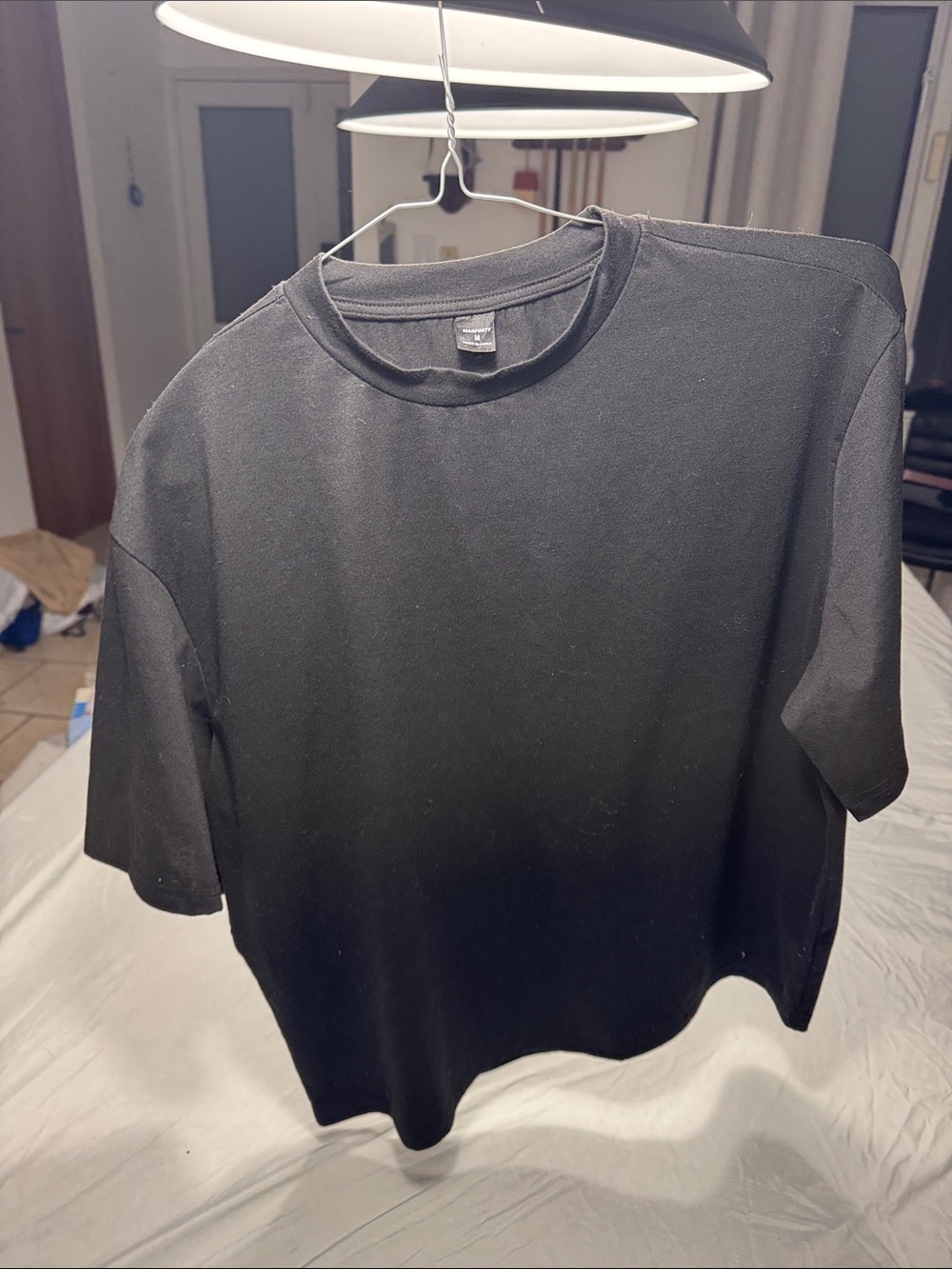 Black Graphic Tee "Just Kiss Me"